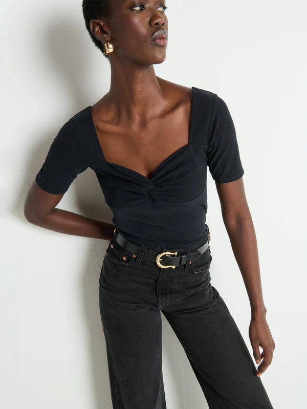 Nation LA Lana Twisted Top Jet Black