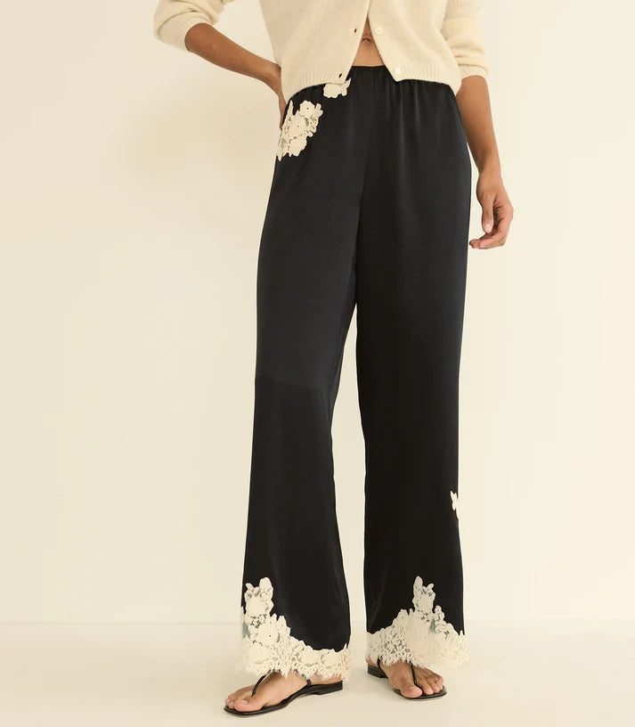 Doen LAVON PANT IN BLACK WITH CANDLELIGHT LACE