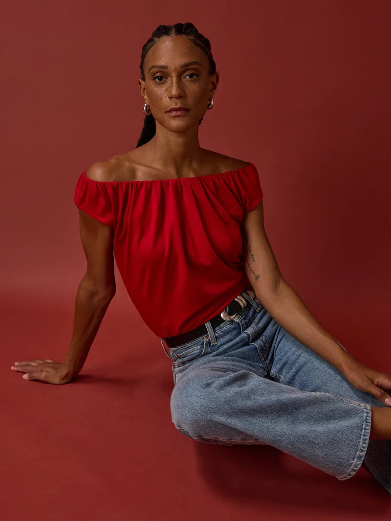 Nation LA Lily Top - Rouge Red