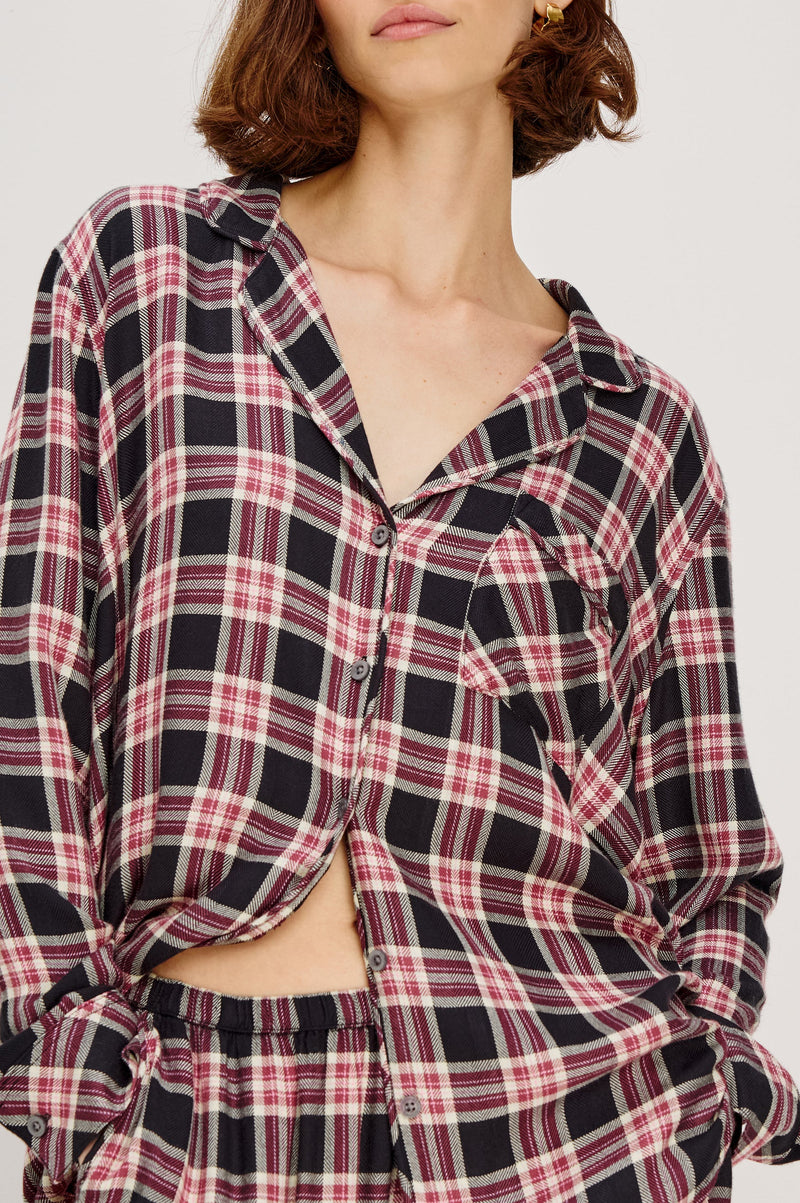 Rails Luna Pajama Set Onyx Plum