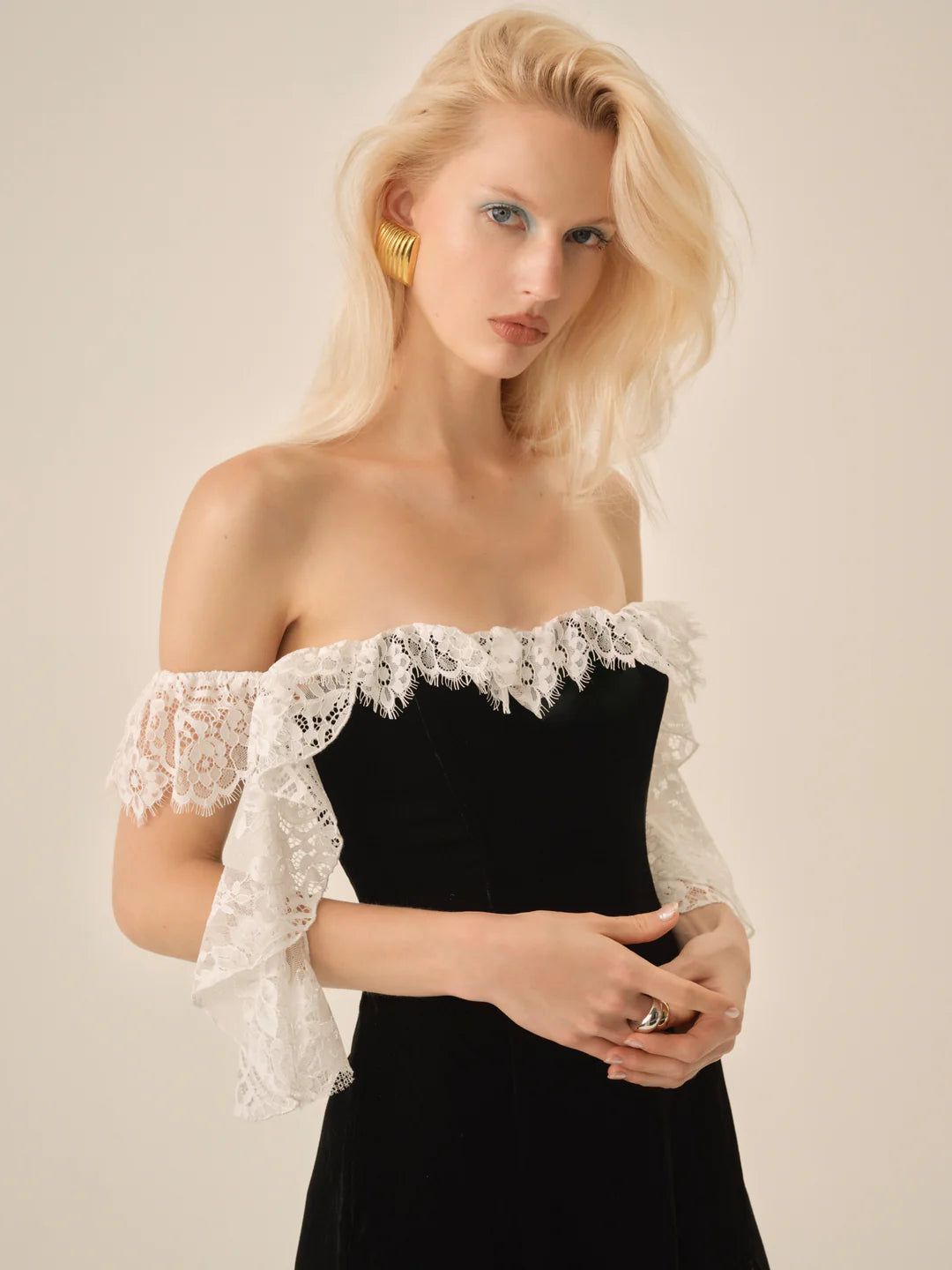 For Love & Lemons La Vie En Bow Velvet Maxi Dress