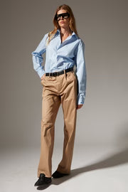 SPRWMN Khaki Straight Leg Trousers
