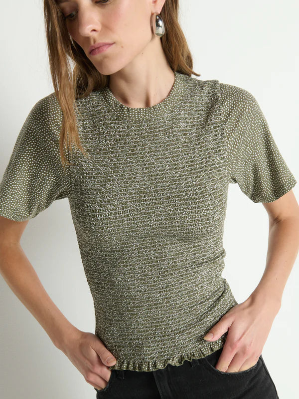 NATION LTD. Olivia Smocked Tee- Tossed Petals