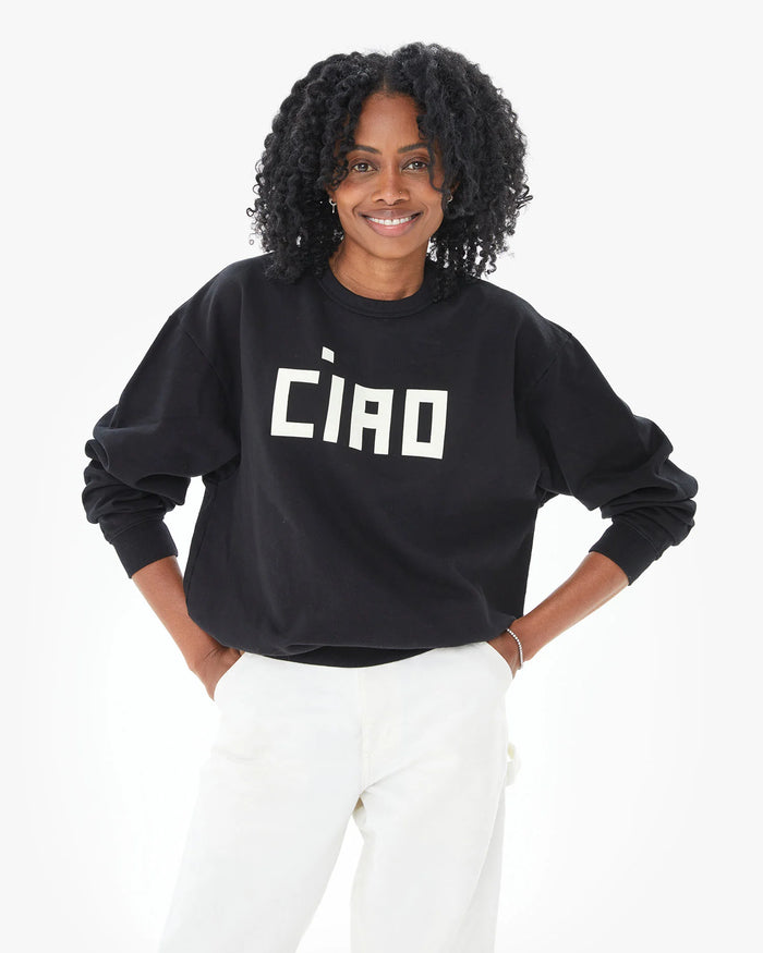 CLARE V. Oversized Sweatshirt Black Ciao