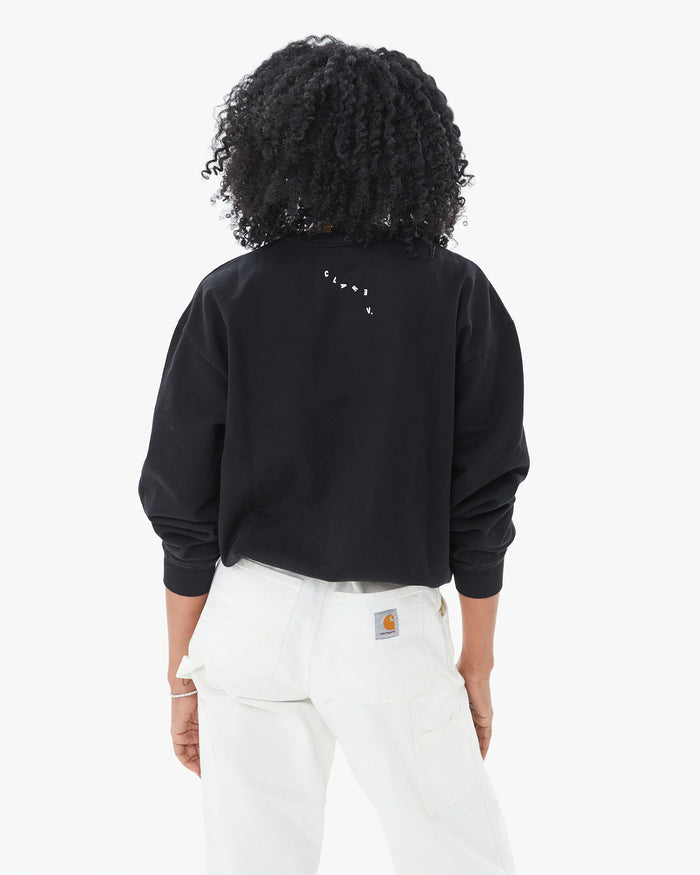 CLARE V. Oversized Sweatshirt Black Ciao