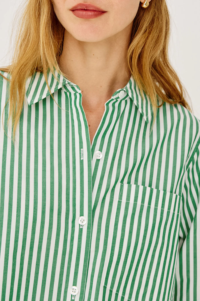 Rails Ramy shirt Emerald Stripe