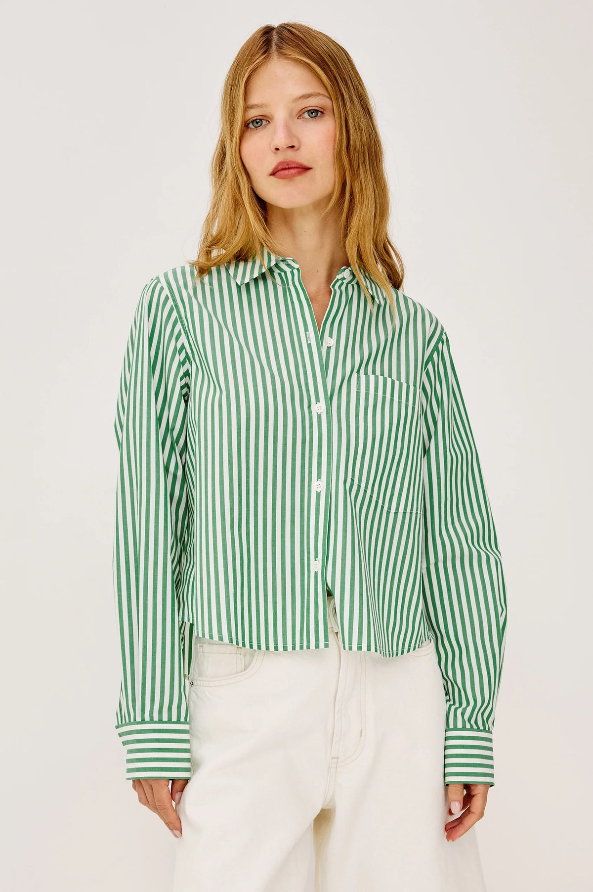 Rails Ramy shirt Emerald Stripe