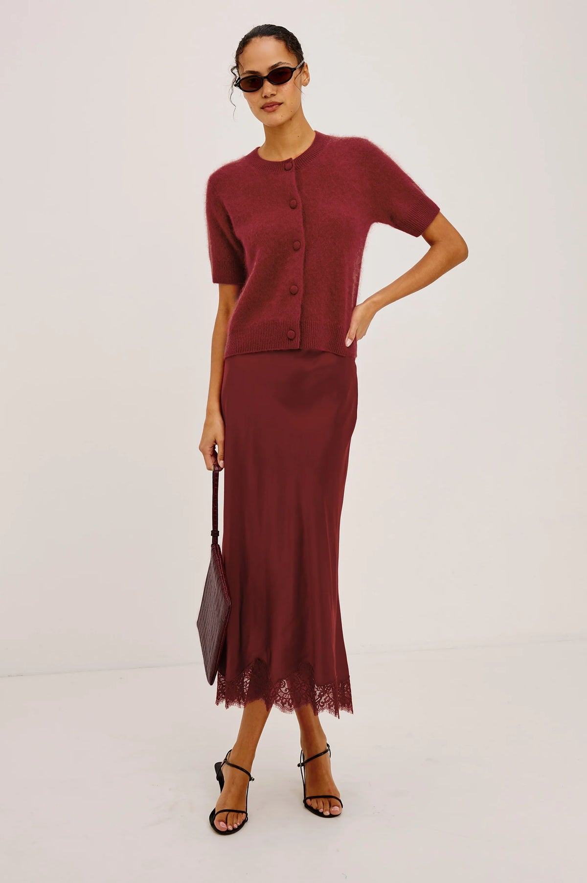 Rails Roman Sweater Crimson