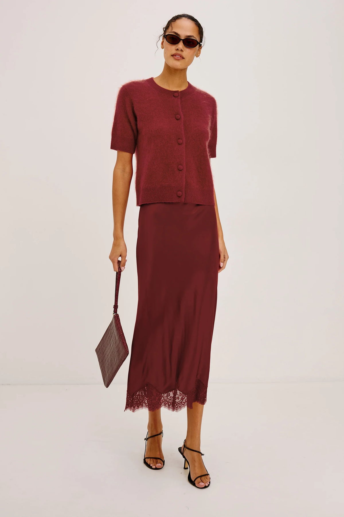 Rails Roman Sweater Crimson
