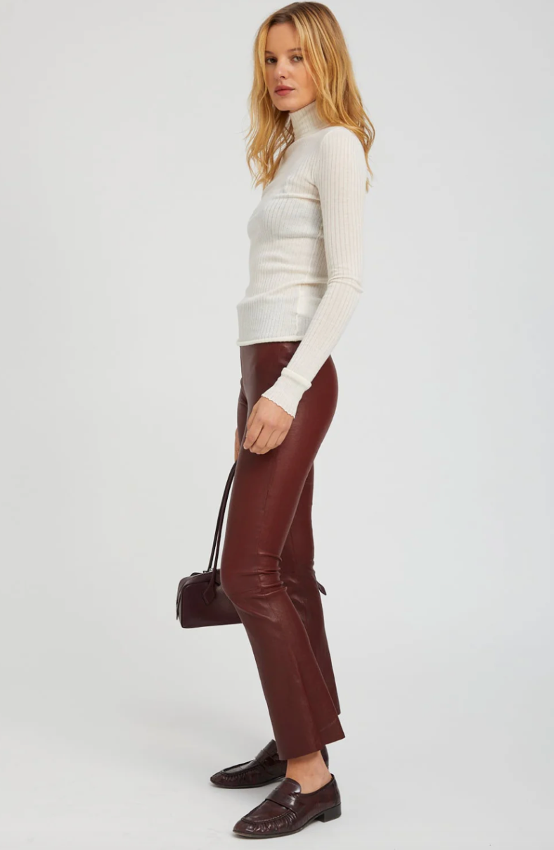 SPRWMN PINOT LEATHER ANKLE FLARE