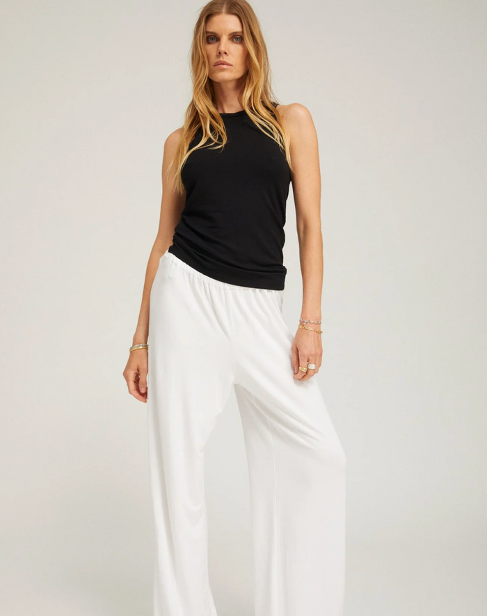 SPRWMN Light French Terry Front Racer Tank Black