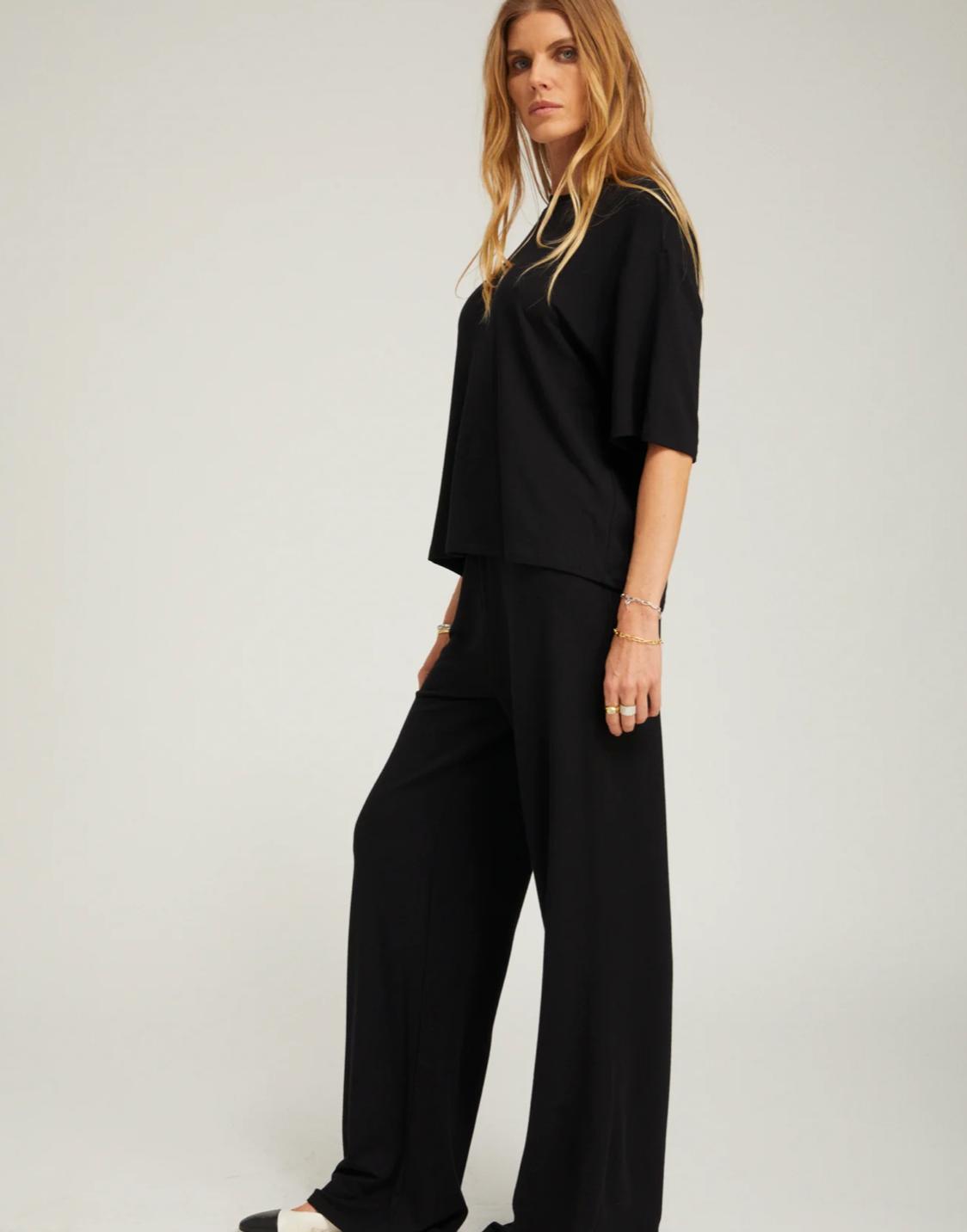 SPRWMN Light French Terry Easy Pants Black