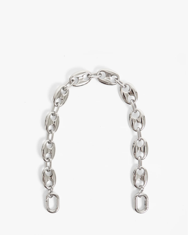 Clare V. Shortie Strap Silver Mariner Chain