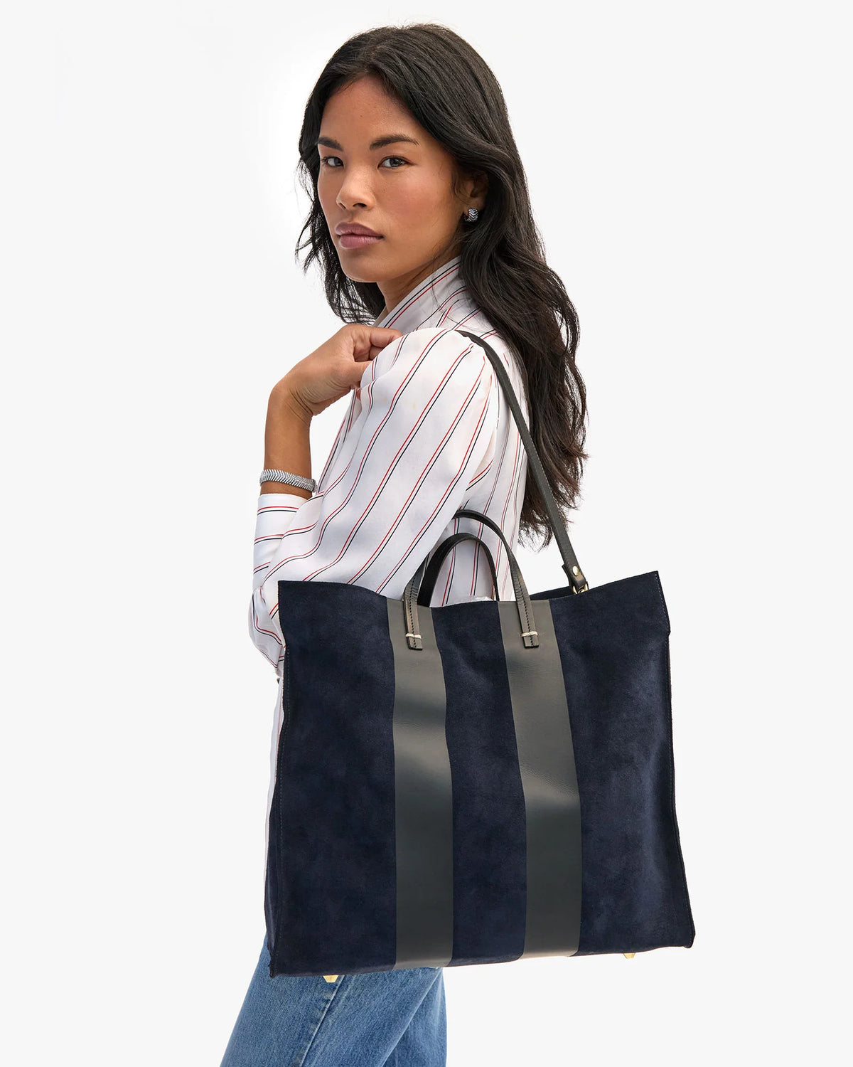 Clare V. Simple Tote Navy