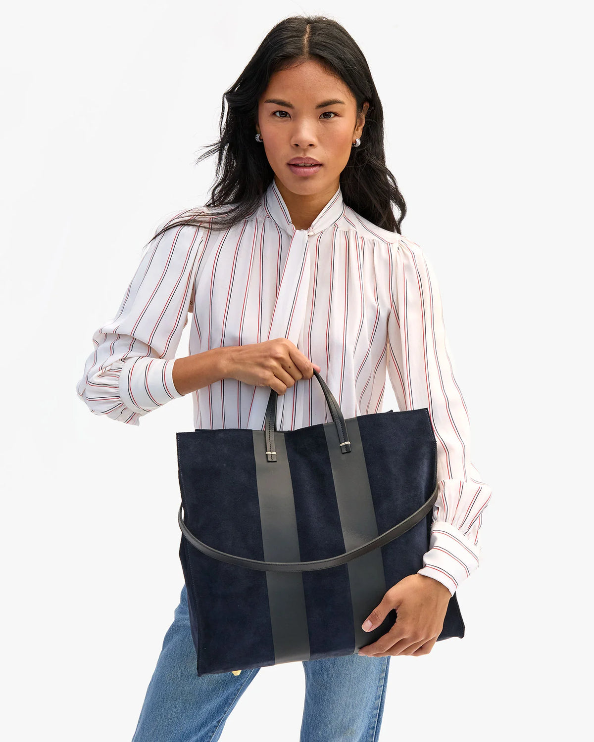 Clare V. Simple Tote Navy