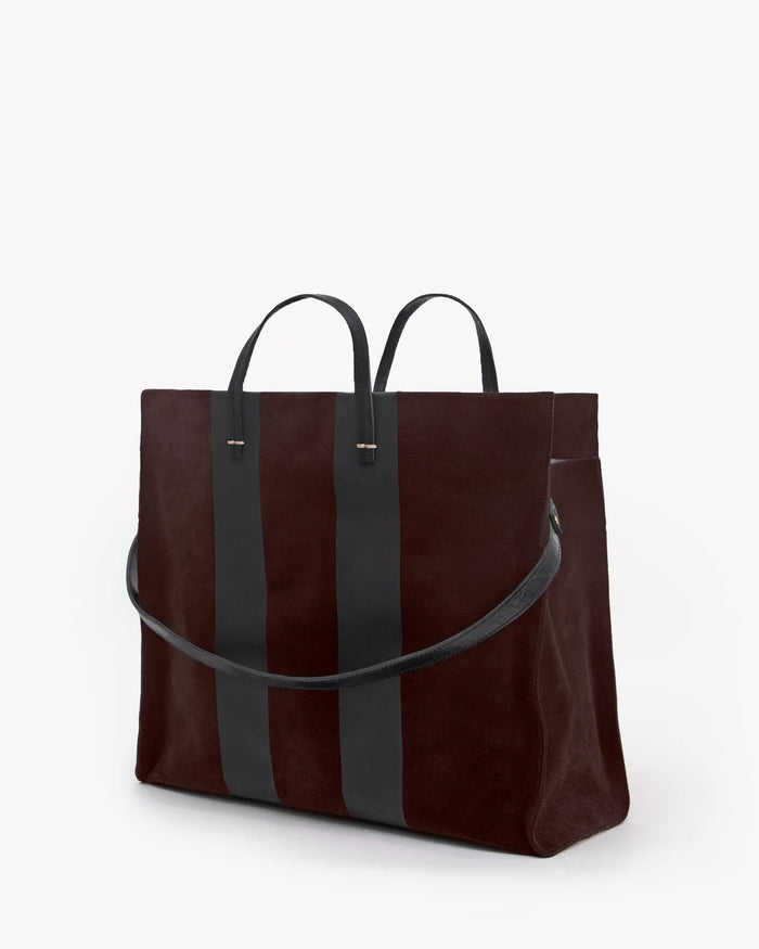 Clare V. SIMPLE TOTE TRUFFLE SUEDE