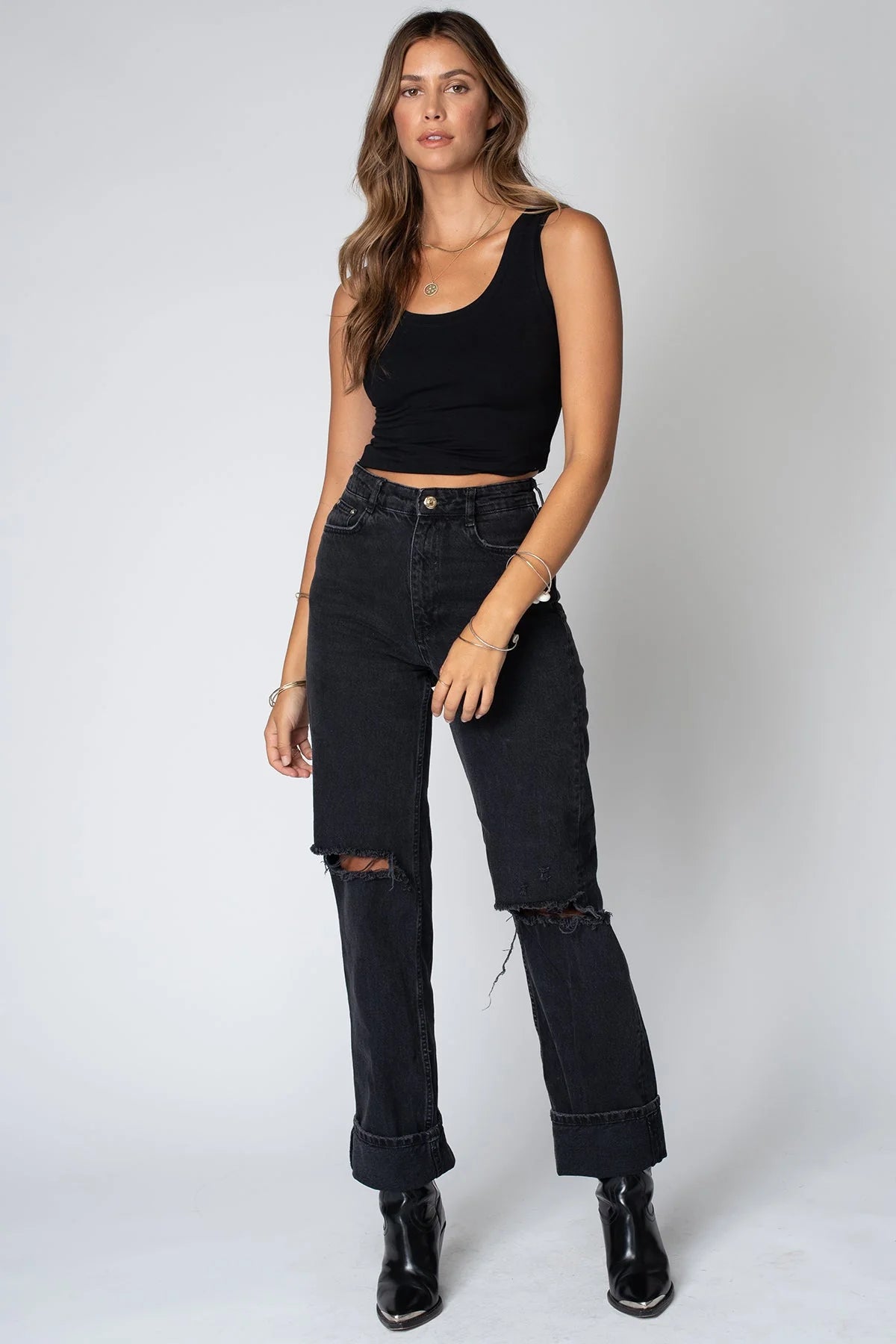 STILLWATER CROP TANK BLACK