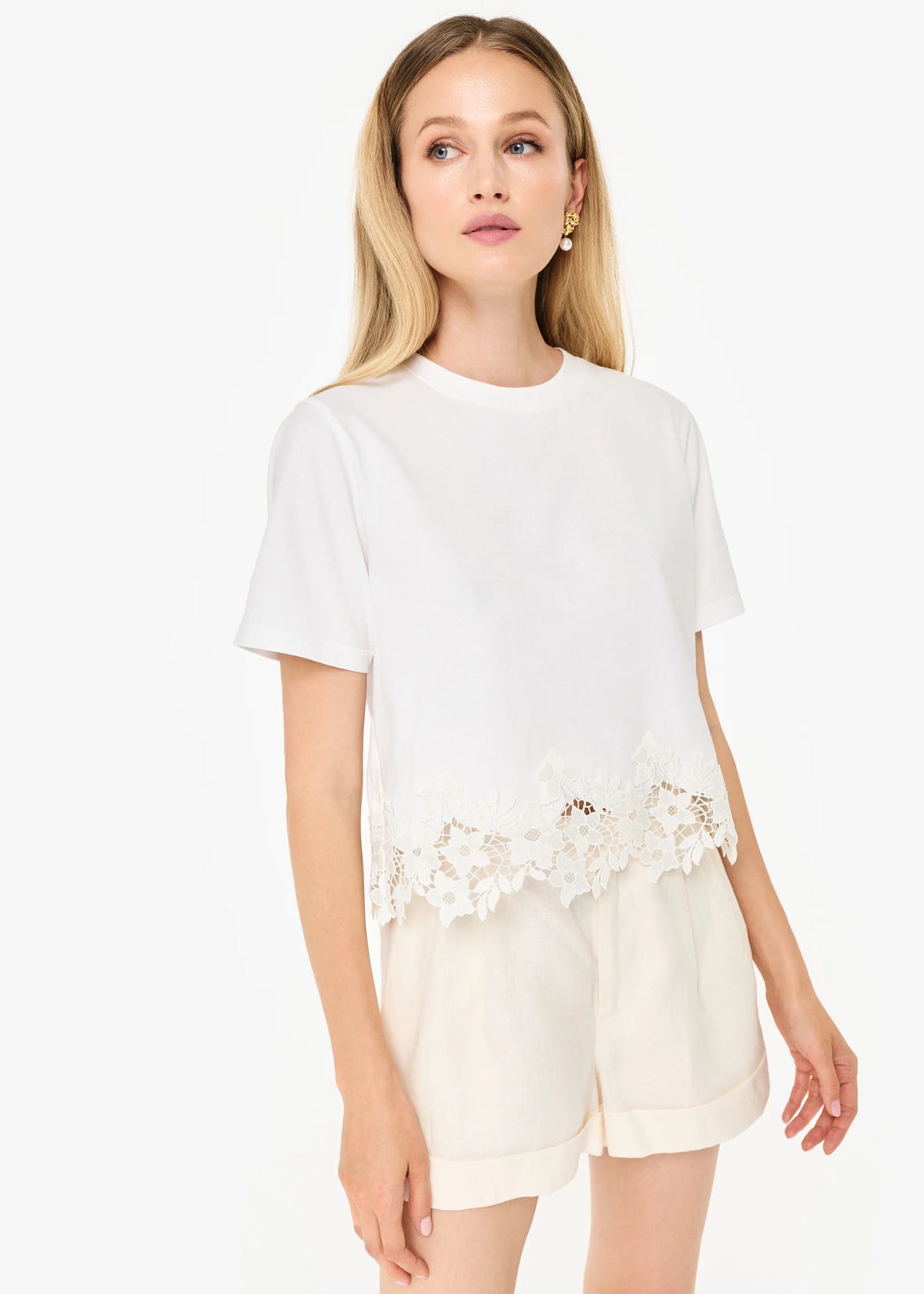 CAMI NYC KEANU COTTON TEE WHITE