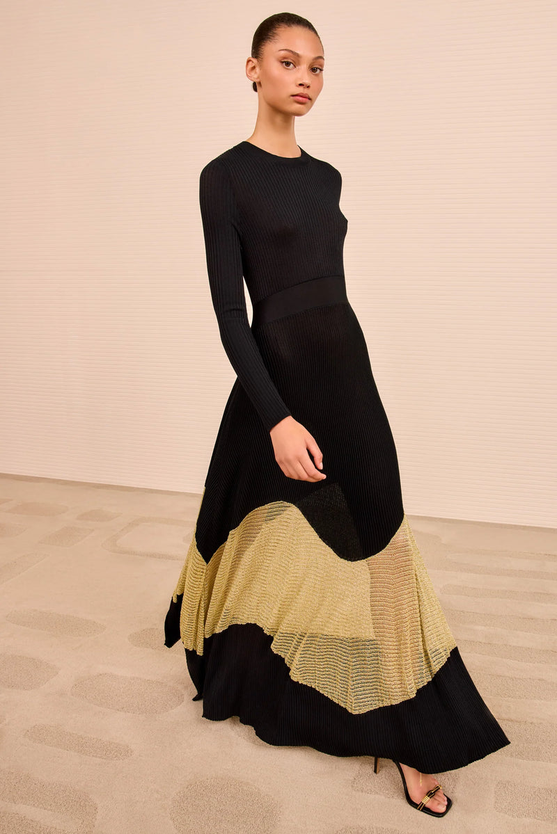 Ulla Johnson Roanne Long Dress - Gold Noir