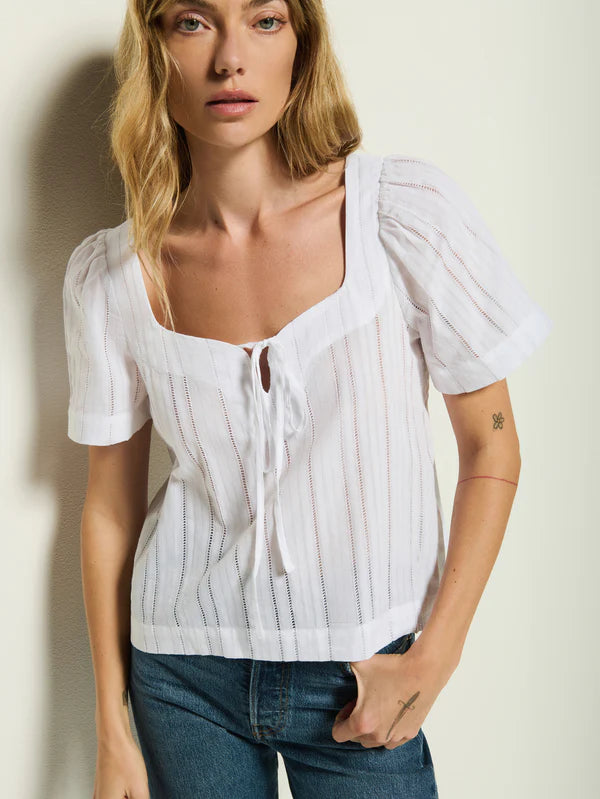 NATION LTD. Vanity Tie Top White