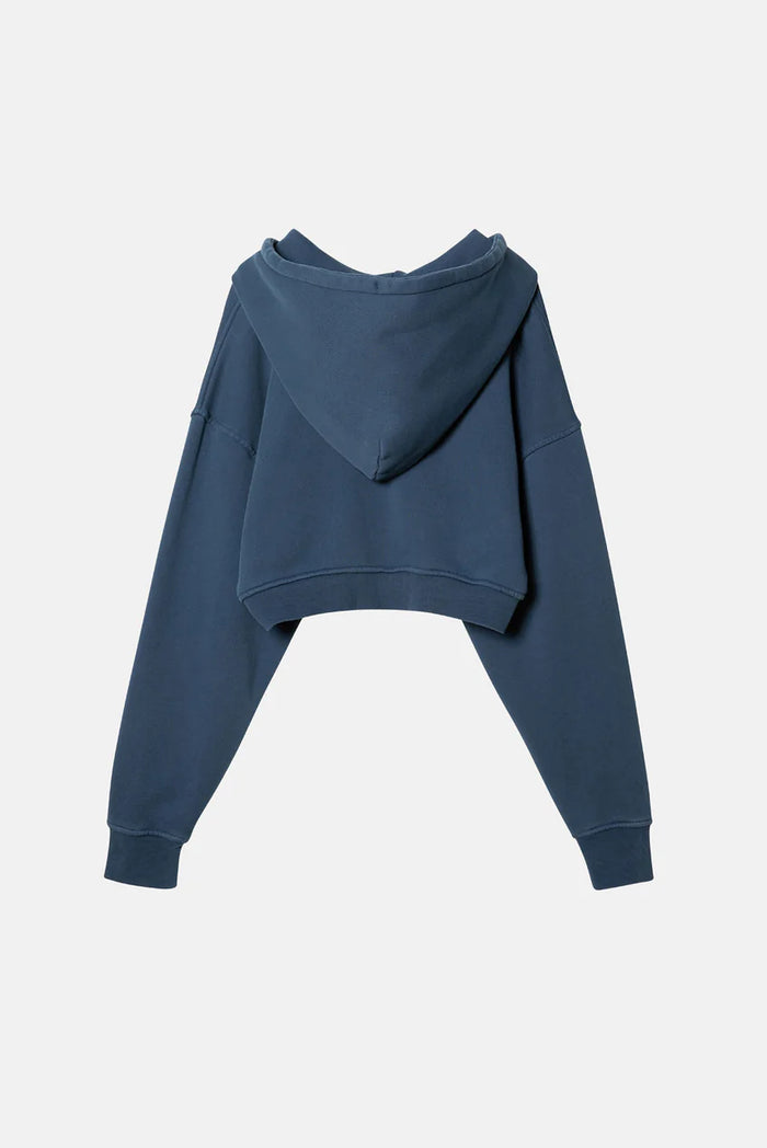 Elwood BABYDOLL CROP ZIP HOODIE 2.0 Vintage Blue