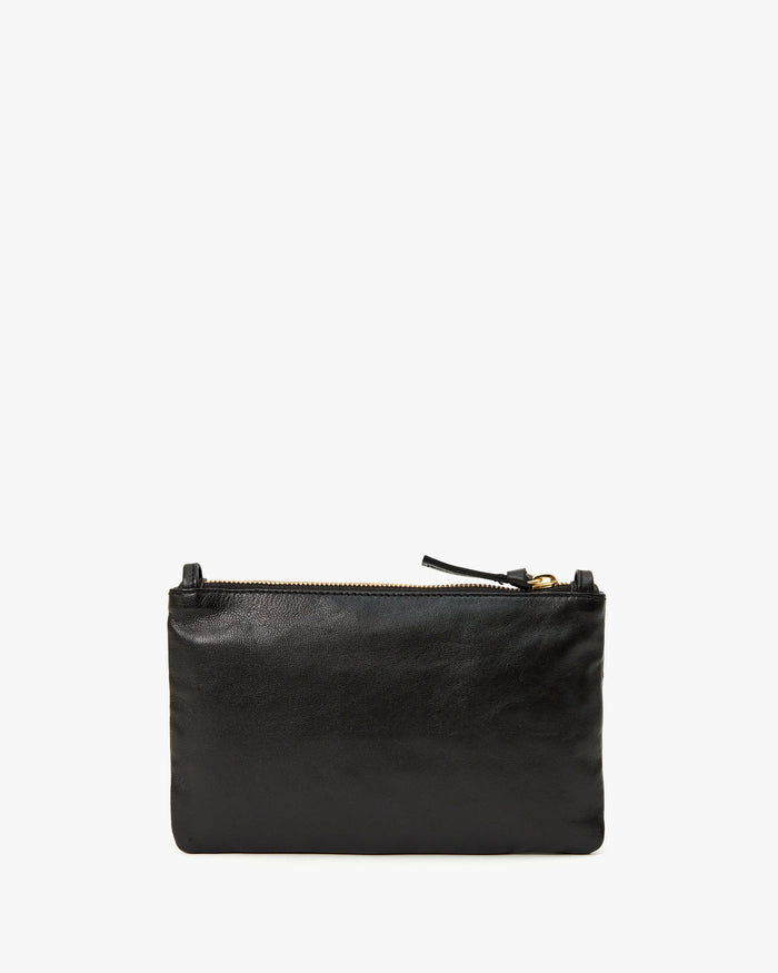 Clare v. Wallet Clutch w/ Tabs Black w/ Silver Studs
