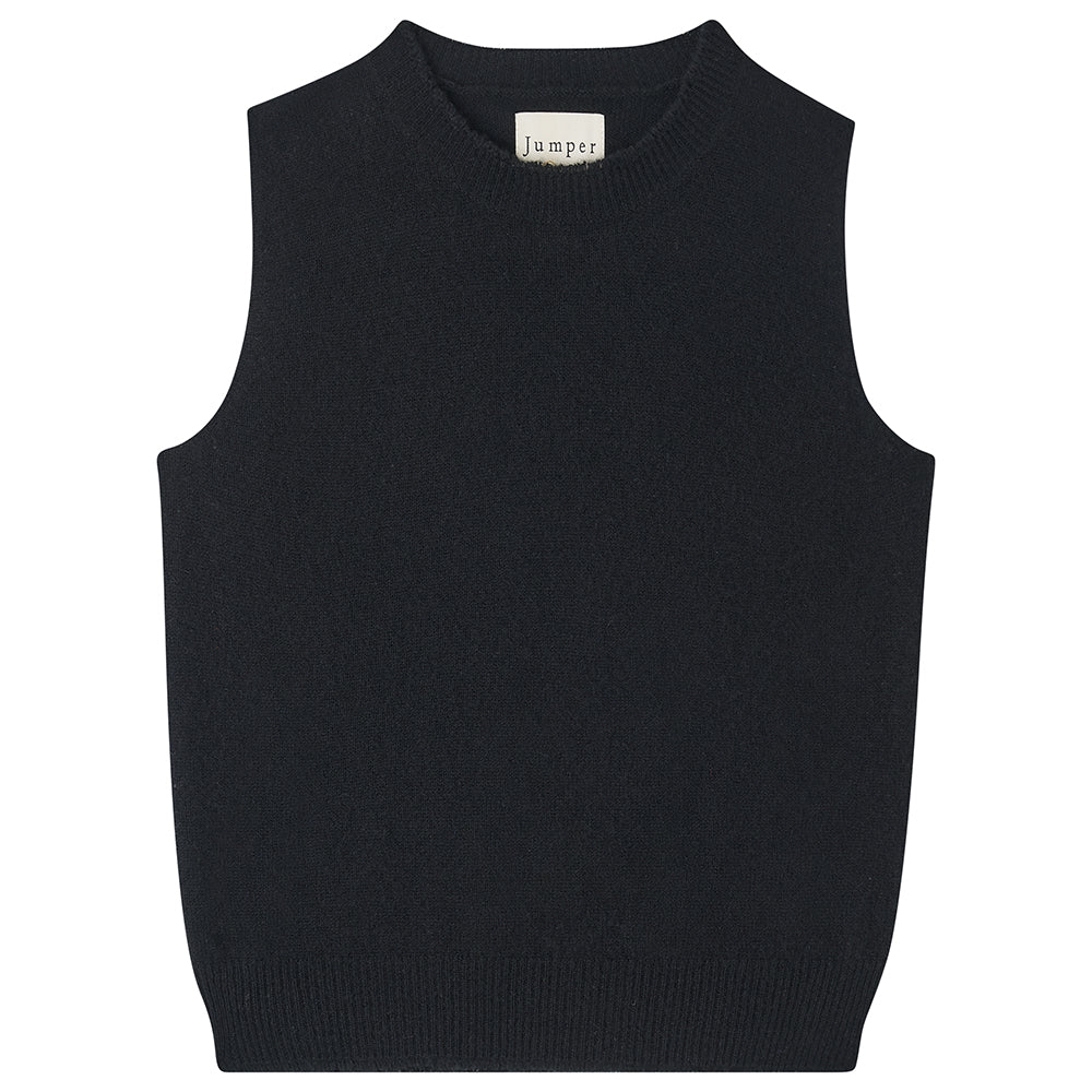 Jumper1234 Cashmere Distressed Tank in Black