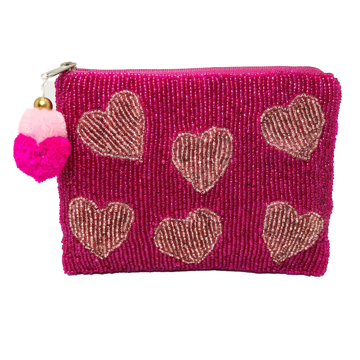 Concepts Reno Beaded Heart coin pouch pink/pink hearts