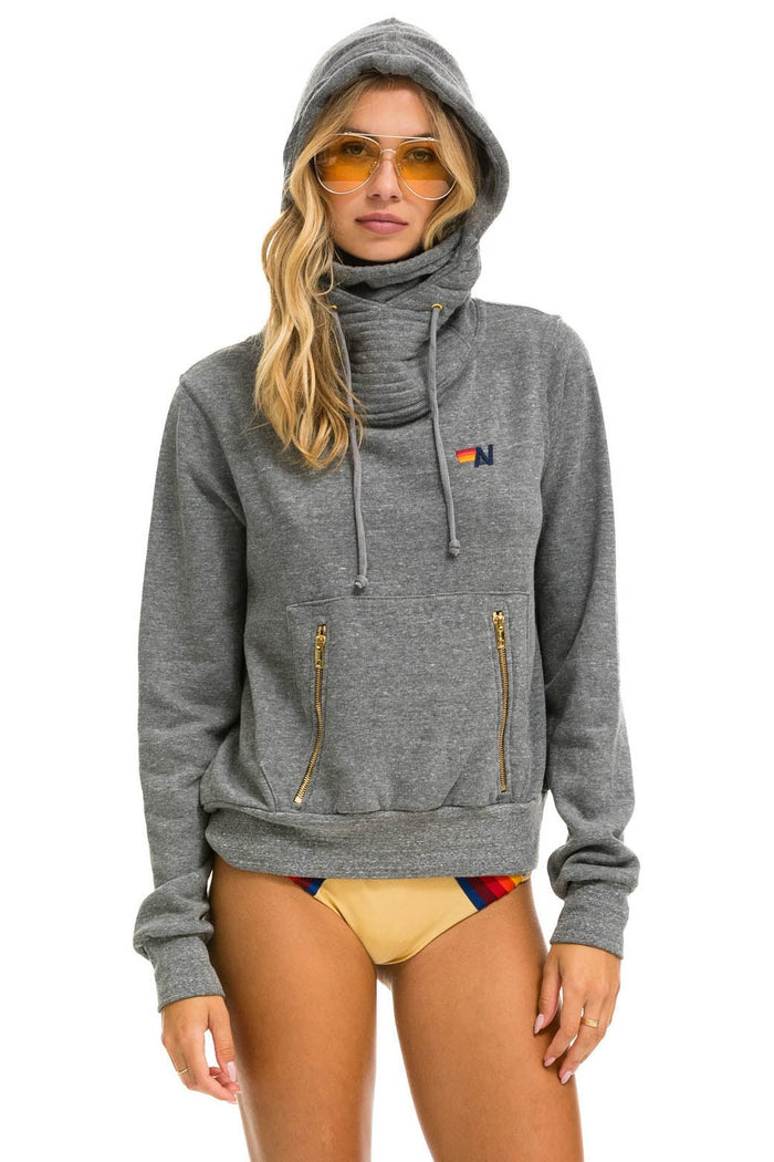 Aviator Nation BOLT NINJA PULLOVER HOODIE - HEATHER