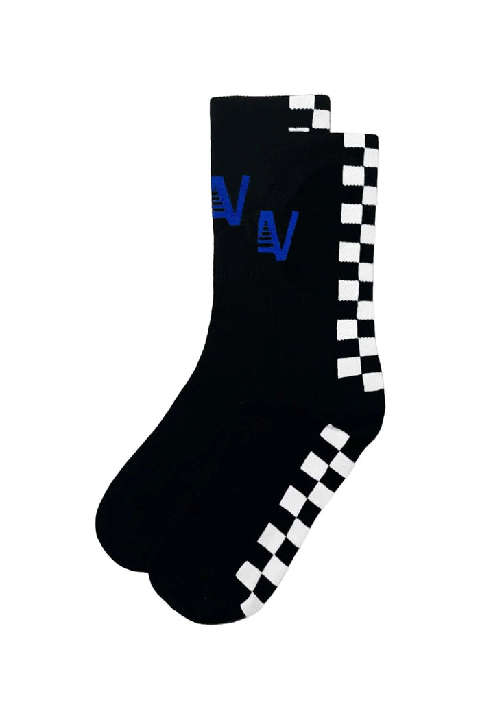 Aviator Nation CHECKERED SOCK - BLACK // WHITE