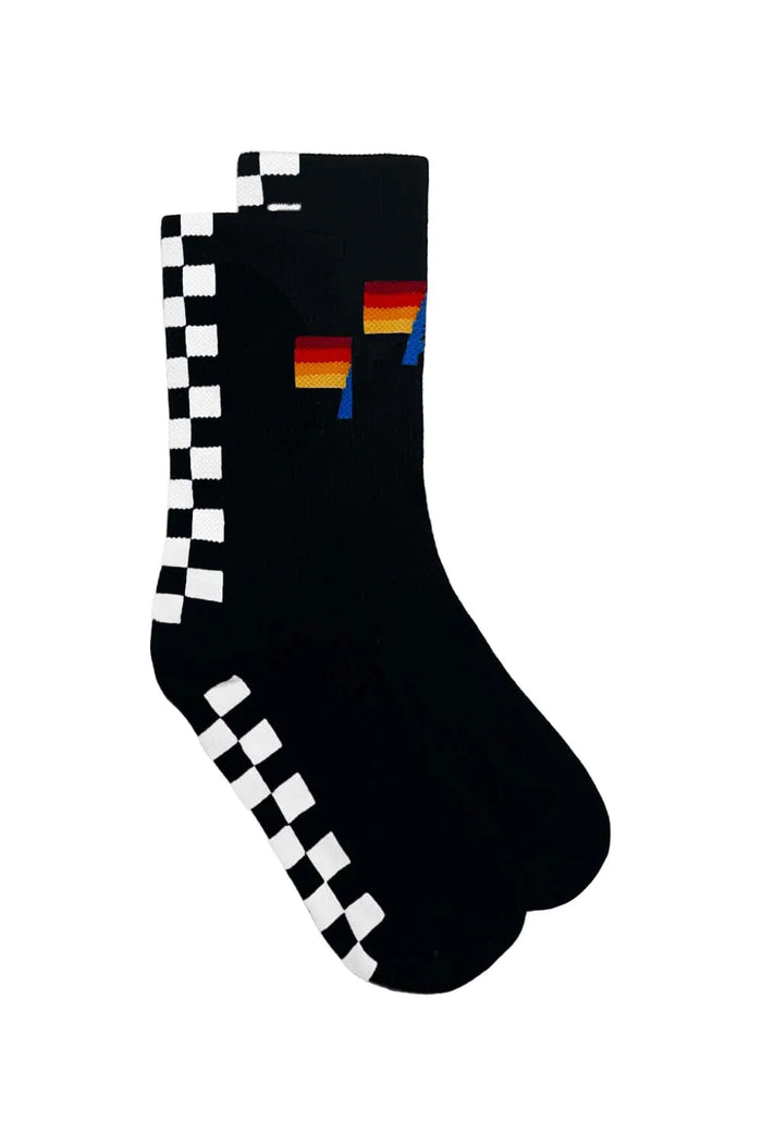 Aviator Nation CHECKERED SOCK - BLACK // WHITE