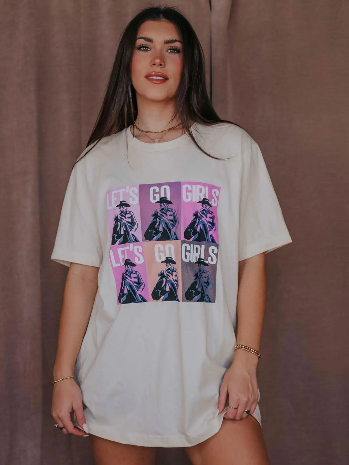 Let'S Go Girls Color Pop Graphic Tee