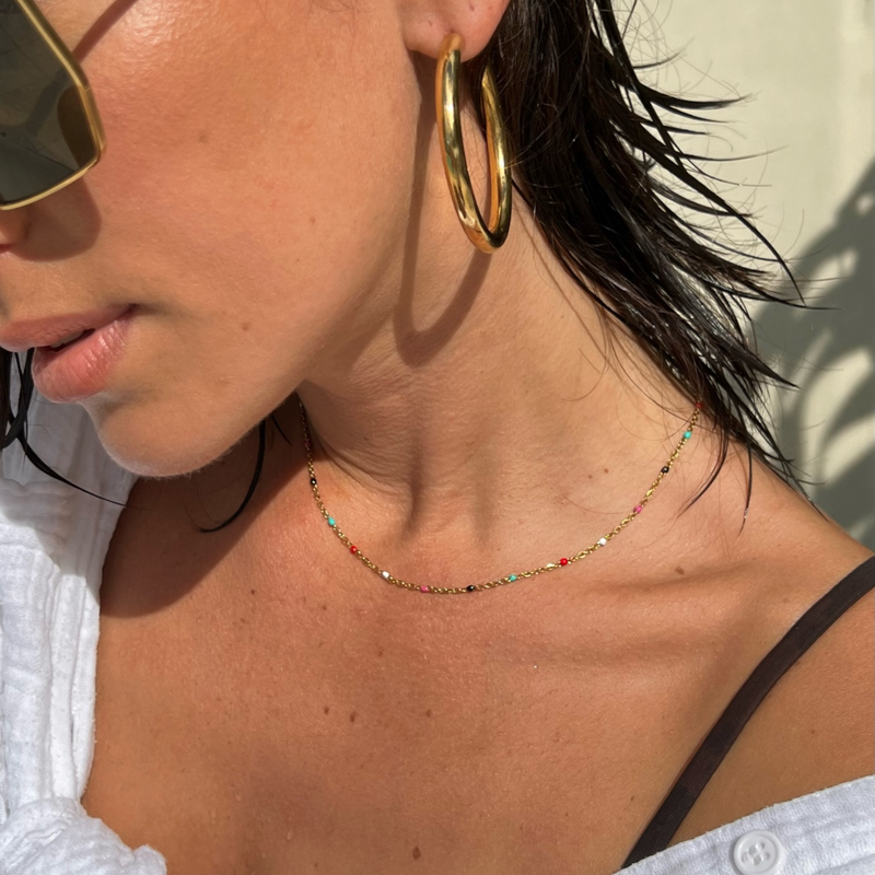 Ellie Vail Jewelry - Ellie Vail - Flora Large Hoop Earring - Yellow Gold