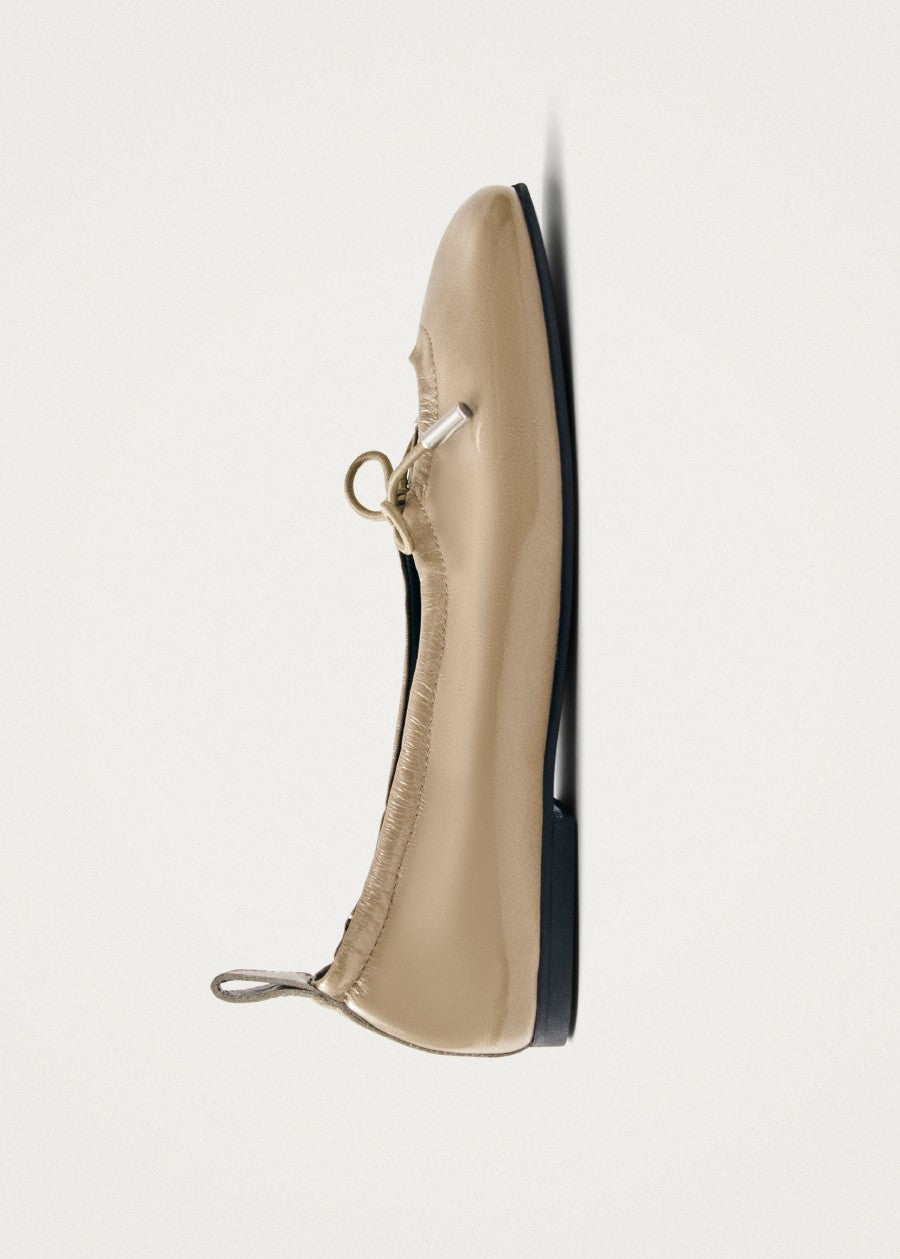Alohas Rosalind Patent Beige Leather Ballet Flats