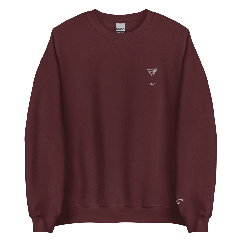 Concepts Reno "We Love It Dirty"  Martini Sweatshirt- Wine