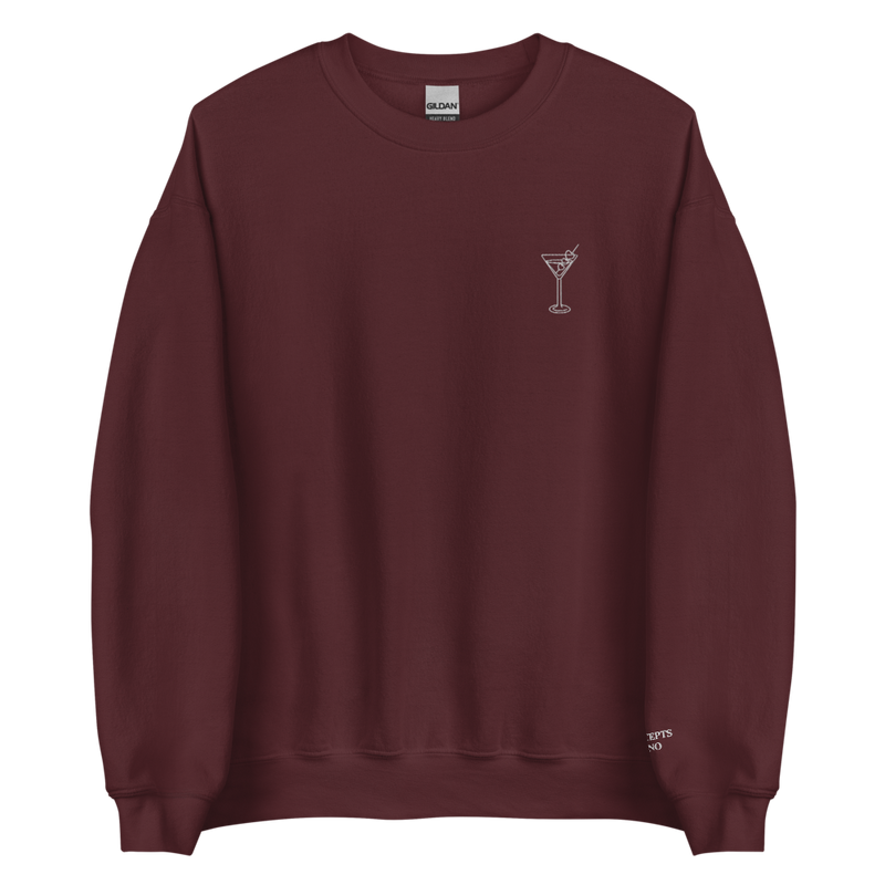 Concepts Reno "We Love It Dirty"  Martini Sweatshirt- Wine