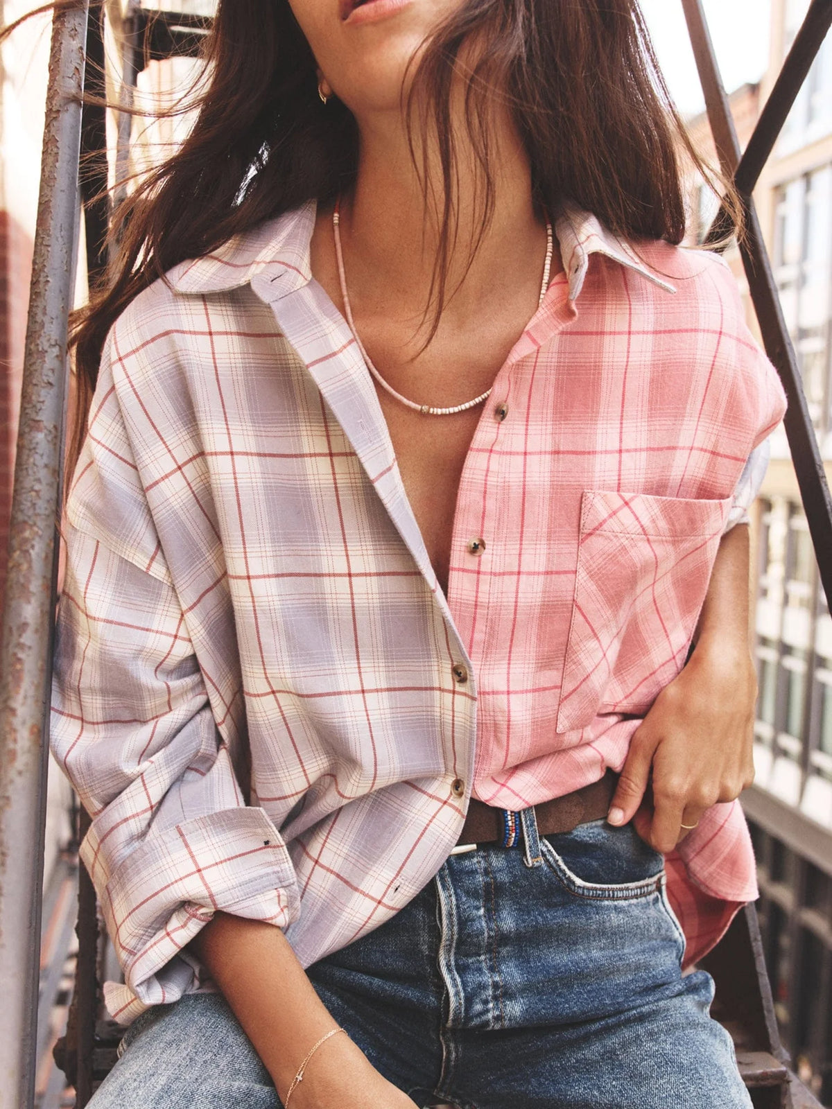 Xirena Patchwork Phillipa Shirt
