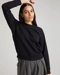 RicherPoorer Women's Recycled Fleece Sweatshirt - Black