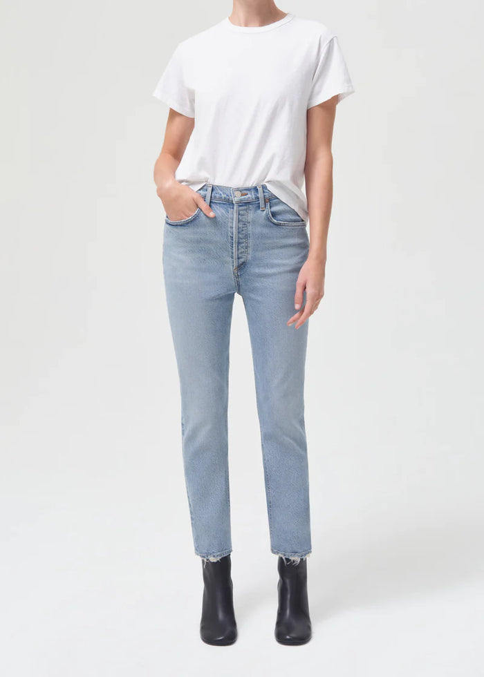 AGOLDE RILEY HIGH RISE STRAIGHT CROP (STRETCH) - VOLT