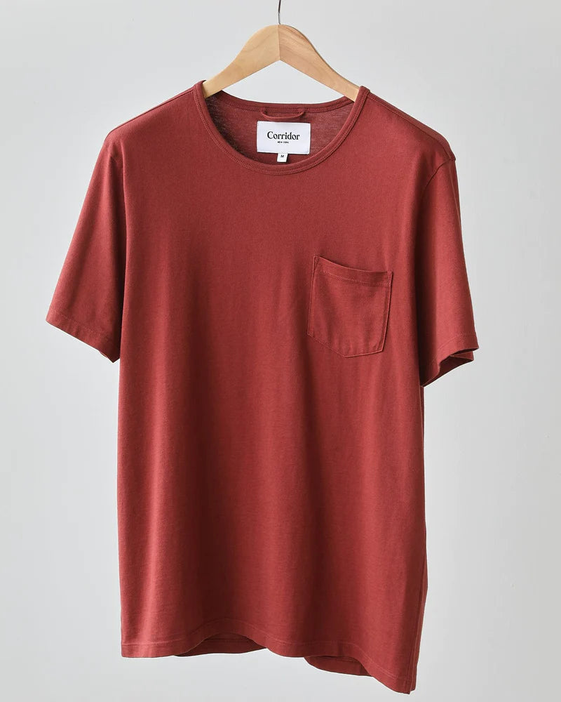 Corridor Organic Garment Dyed T-Shirt - Wine