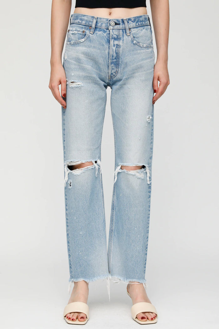 Moussy Odessa Wide Straight L/BLU