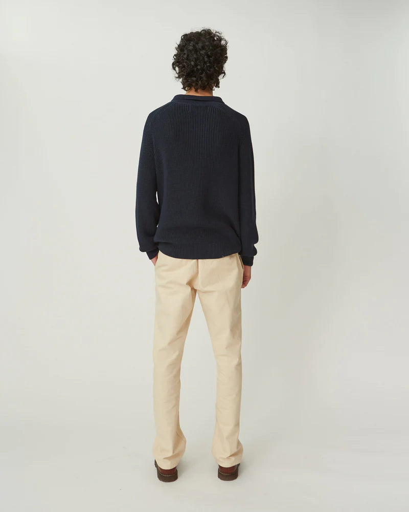 Corridor LS Slouchy Polo - Navy