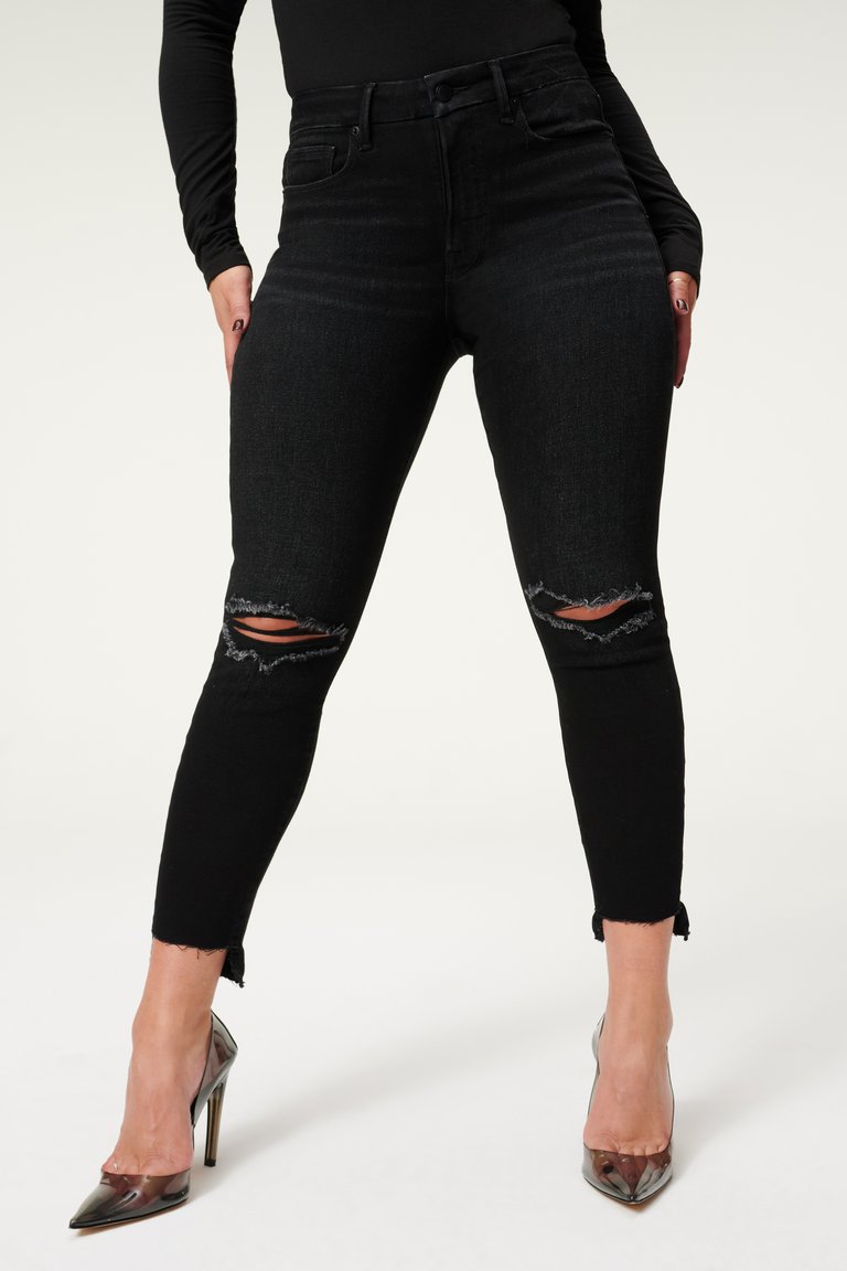 Good American GOOD LEGS CROP RAW STEP HEM