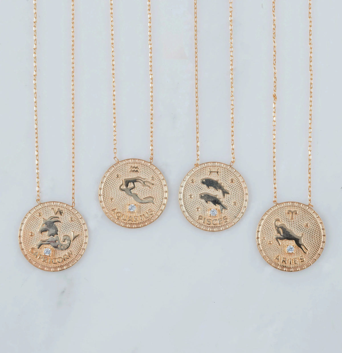 Natalie B. Capricorn Redone Vintage Inspired Zodiac Necklaces